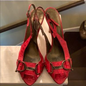Sexy red sling backs